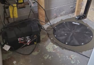 Sump with battery back up system