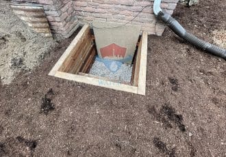Window well installation to stop any water from entering